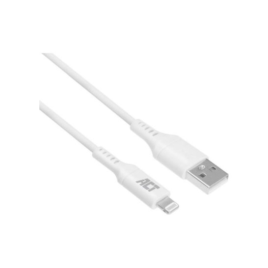 ACT AC3012 Lightning-kabel 2 m Wit