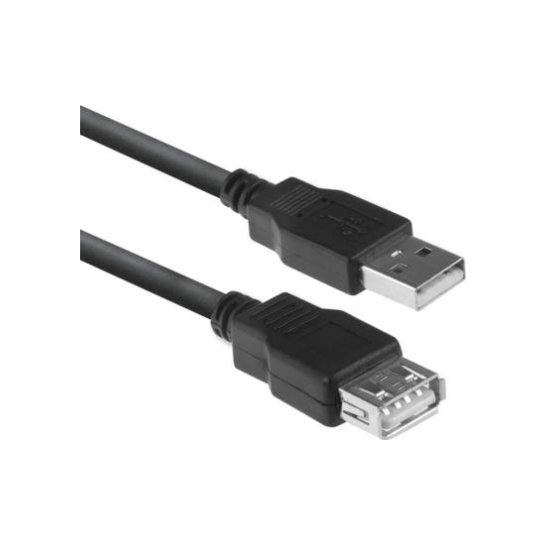 ACT AC3040 USB-kabel 1,8 m USB 2.0 USB A Zwart