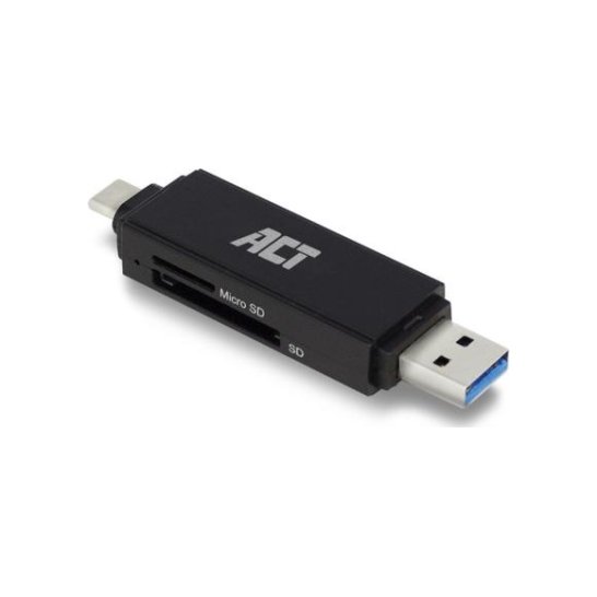 ACT AC6375 geheugenkaartlezer USB 3.2 Gen 1 (3.1 Gen 1) Zwar