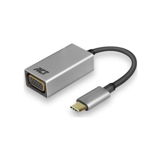 ACT AC7000 USB-C naar VGA female adapter, kabellengte 0.15m