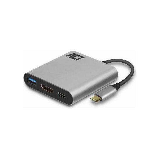 ACT AC7022 USB-C naar HDMI female adapter met PD Pass-Throug