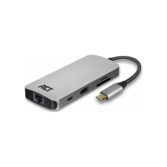 ACT AC7041 USB-C naar HDMI multiport adapter met ethernet, U