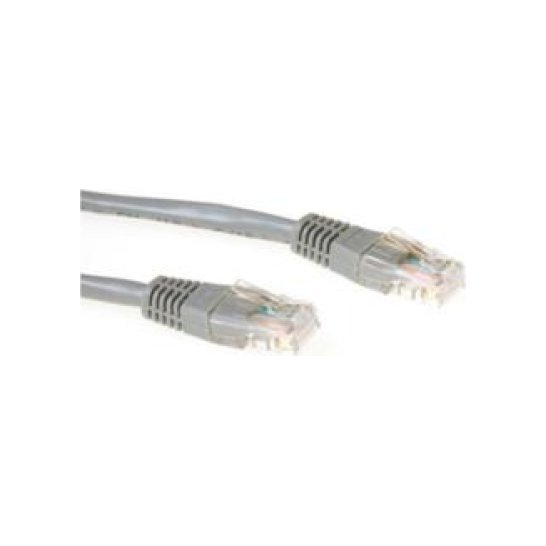 ACT Grijze 0,5 meter UTP CAT5E patchkabel met RJ45 connector