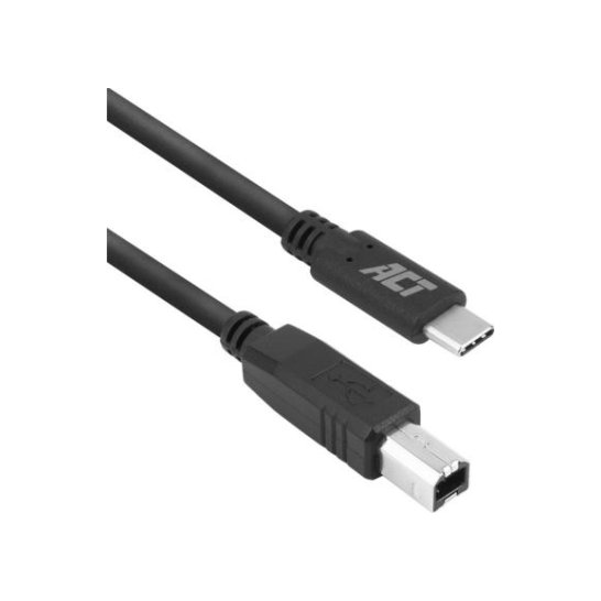 ACT USB 2.0 kabel, USB-C naar USB-B, 1,8 meter