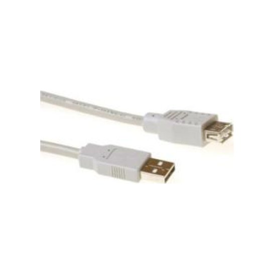 ACT USB 2.0 verlengkabel USB A male - USB A female ivoor