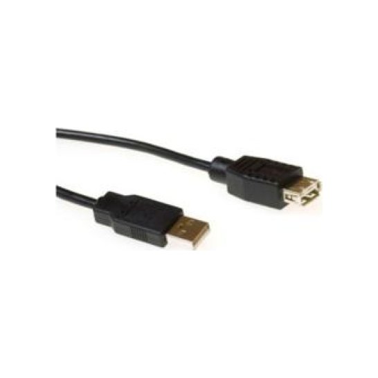 ACT USB 2.0 verlengkabel USB A male - USB A female zwart