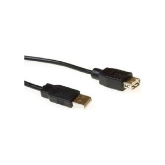 ACT USB 2.0 verlengkabel USB A male - USB A female zwart