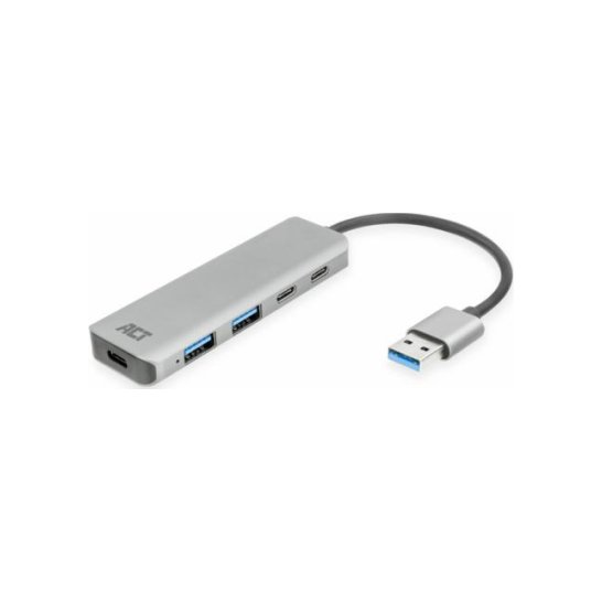 ACT USB-A hub 3.0, 2x USB-A, 2x USB-C