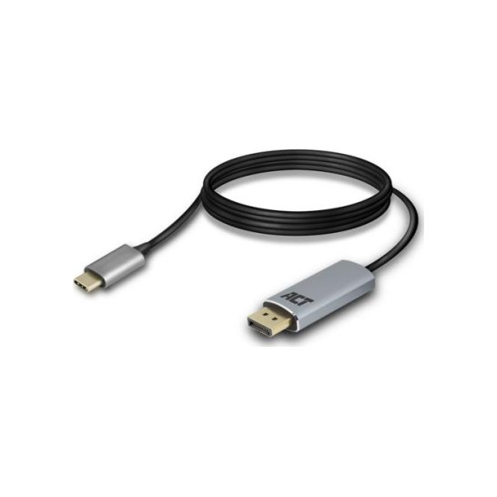 ACT USB-C naar DisplayPort male kabel 1,8m 4K @ 60Hz