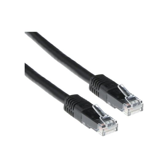 ACT Zwarte 10 meter UTP CAT5E patchkabel met RJ45 connectore