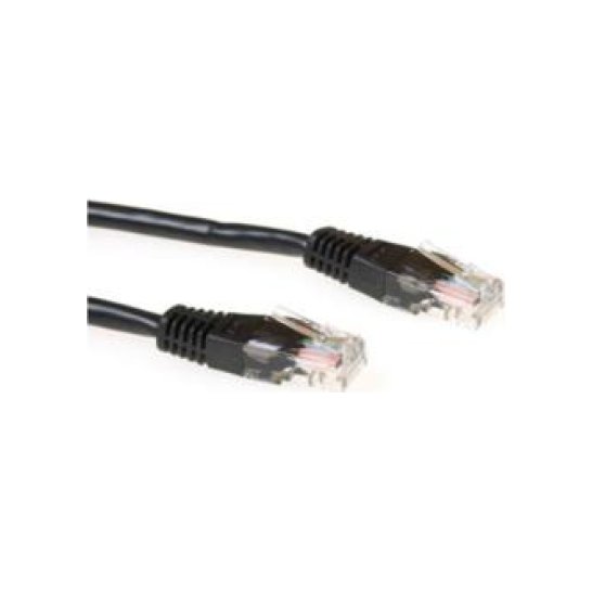 ACT Zwarte 15 meter UTP CAT6 patchkabel met RJ45 connectoren