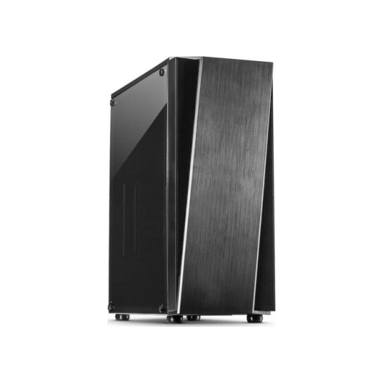 Case Inter-Tech T-11 Televen Tower ATX Zw. Acrylic NO-PSU