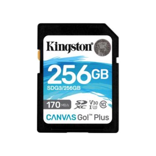 Geheugen Kingston Canvas Go! Plus 256GB SD UHS-I Klasse 10