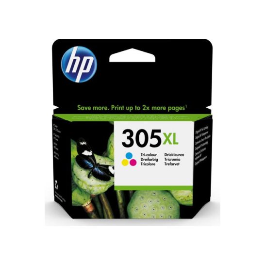 HP 305XL originele high-capacity drie-kleuren inktcartridge