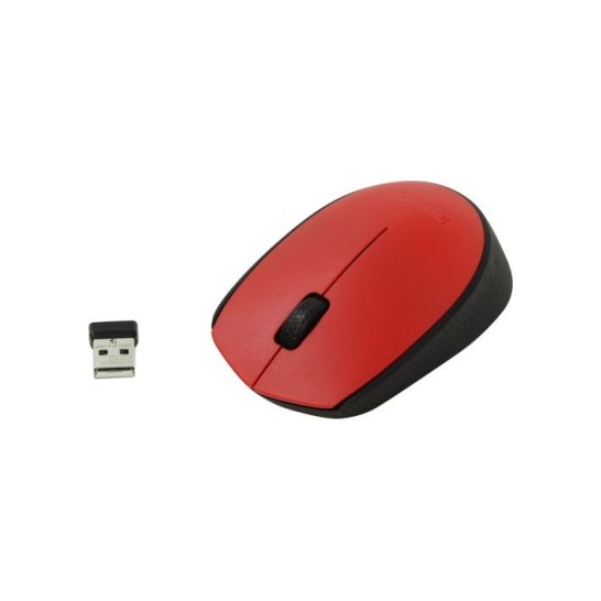 MS Logitech M171 Wireless Mouse Red