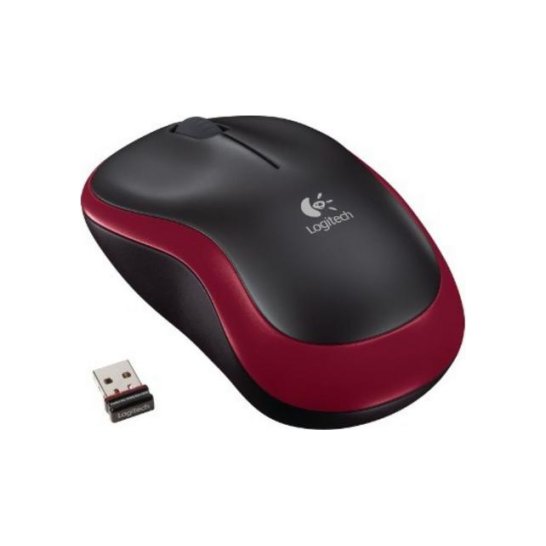 MS Logitech M185 Wireless Mouse Red