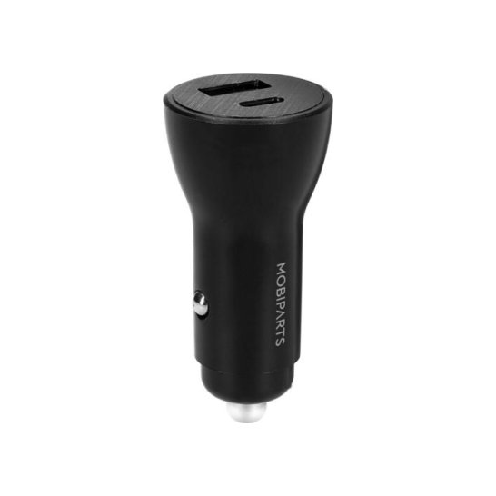 Mobiparts Car Charger 2-port 30W PD Fast Charging Black