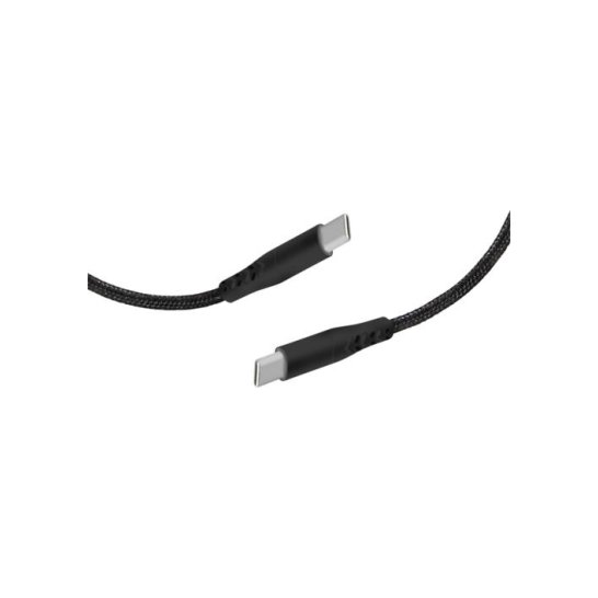 Mobiparts USB-C to USB-C Braided Cable 2A 1m Black (Bulk)