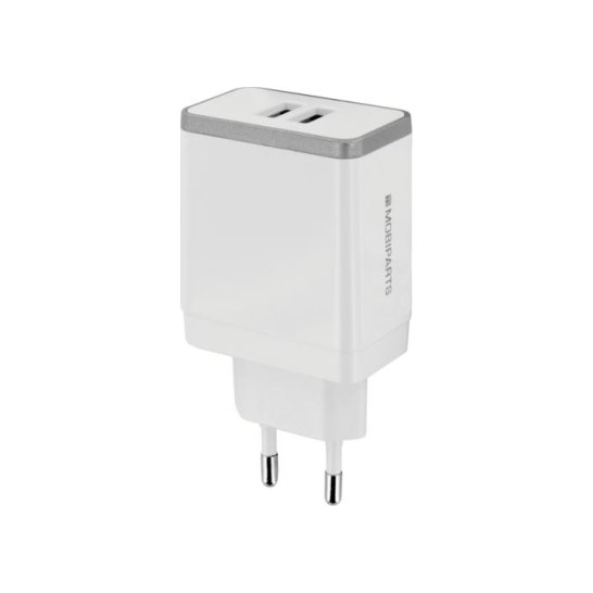 Mobiparts Wall Charger Dual USB 2.4A White