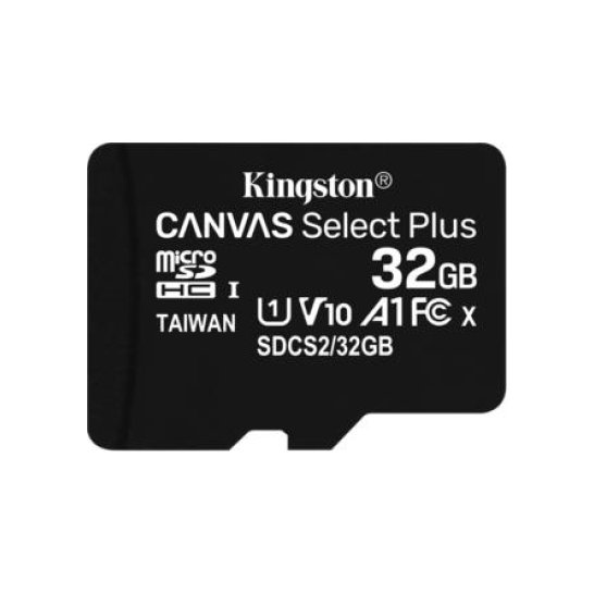 SDCARD Kingston Canvas Select MicroSD 32GB Class10 + adapter