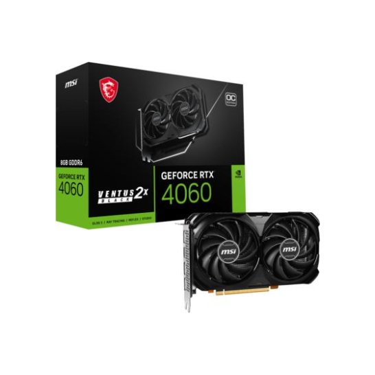 VGA MSI RTX 4060 VENTUS 2X BLACK OC 8GB GDDR6